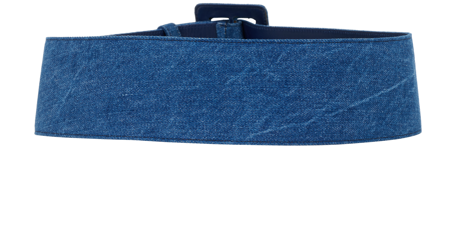 Prada Wide Belt, &pound;90, Accessories, Blue, Denim, Back view