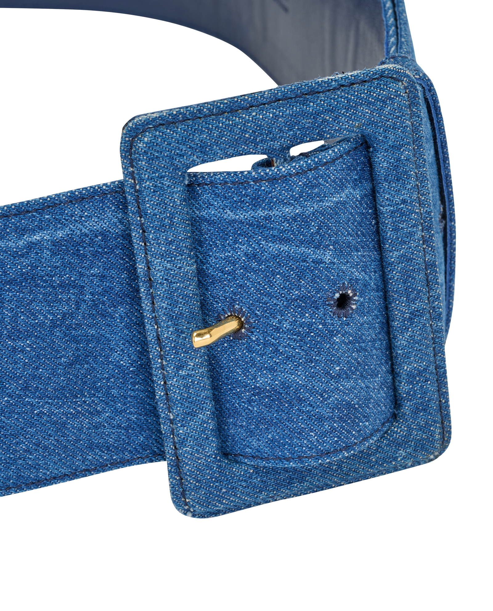 Prada Wide Belt, &pound;90, Accessories, Blue, Denim, Other view