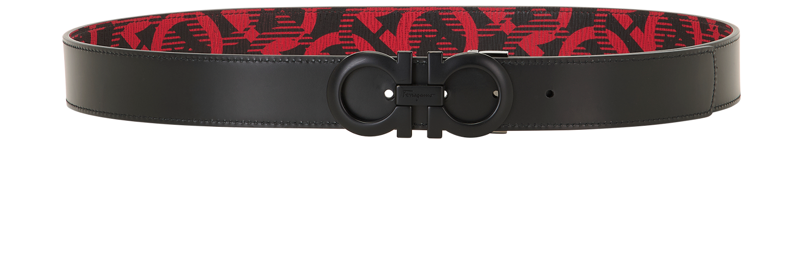 Salvatore Ferragamo Reversible Adjustable Gancini Belt, &pound;110, Accessories, Black/Red, Leather, Other view