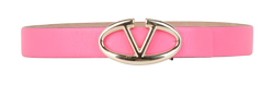 Valentino V Logo 30MM Belt, Leather, Pink, Sz 85, 2*