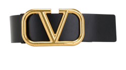 Valentino VLogo Signature Reversible Belt,Leather,Blk/Brown,75cm,MII,DB,2*