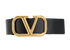 Valentino VLogo Signature Reversible Belt, &pound;250, Accessories, Black, Leather, Front view