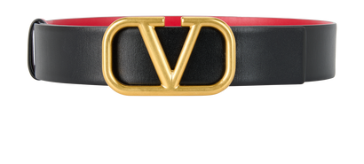 Valentino Reversible Belt, £250, Accessories, Black/Red, Leather, Front view