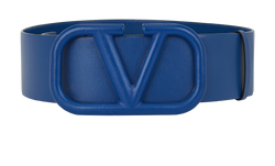 Valentino Vlogo Large Belt, Leather, 85cm, DB/B, 4*