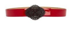 Valentino Patent Belt, leather, red, 80cm,TV 6W 325VS71, 3*