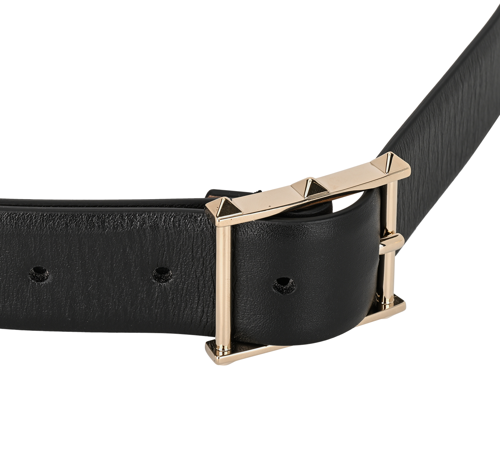 Valentino Garavani Studded Buckle Belt, &pound;150, Accessories, Black, Leather, Other view