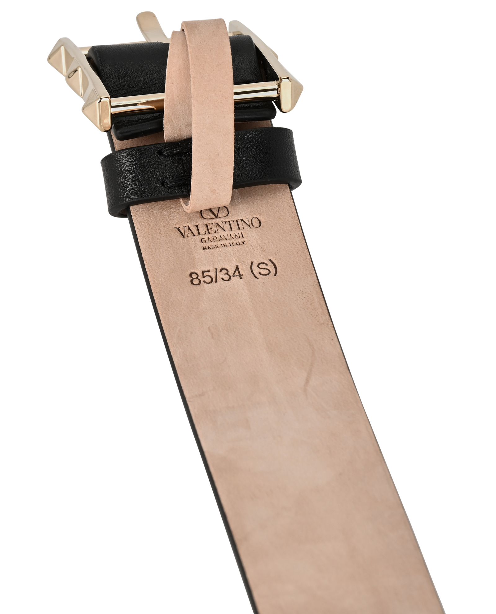 Valentino Garavani Studded Buckle Belt, &pound;150, Accessories, Black, Leather, Other view