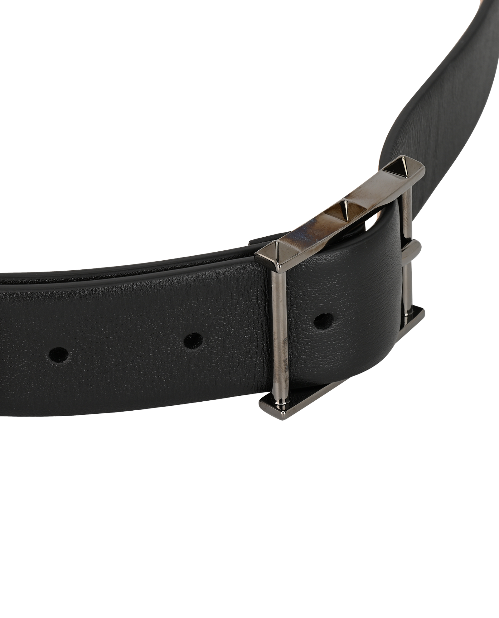 Valentino Garavani Studded Buckle Belt, &pound;150, Accessories, Black, Leather, Other view