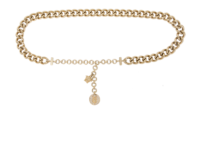 Versace Embellished Chain Belt, &pound;250, Accessories, Gold, Brass, Front view