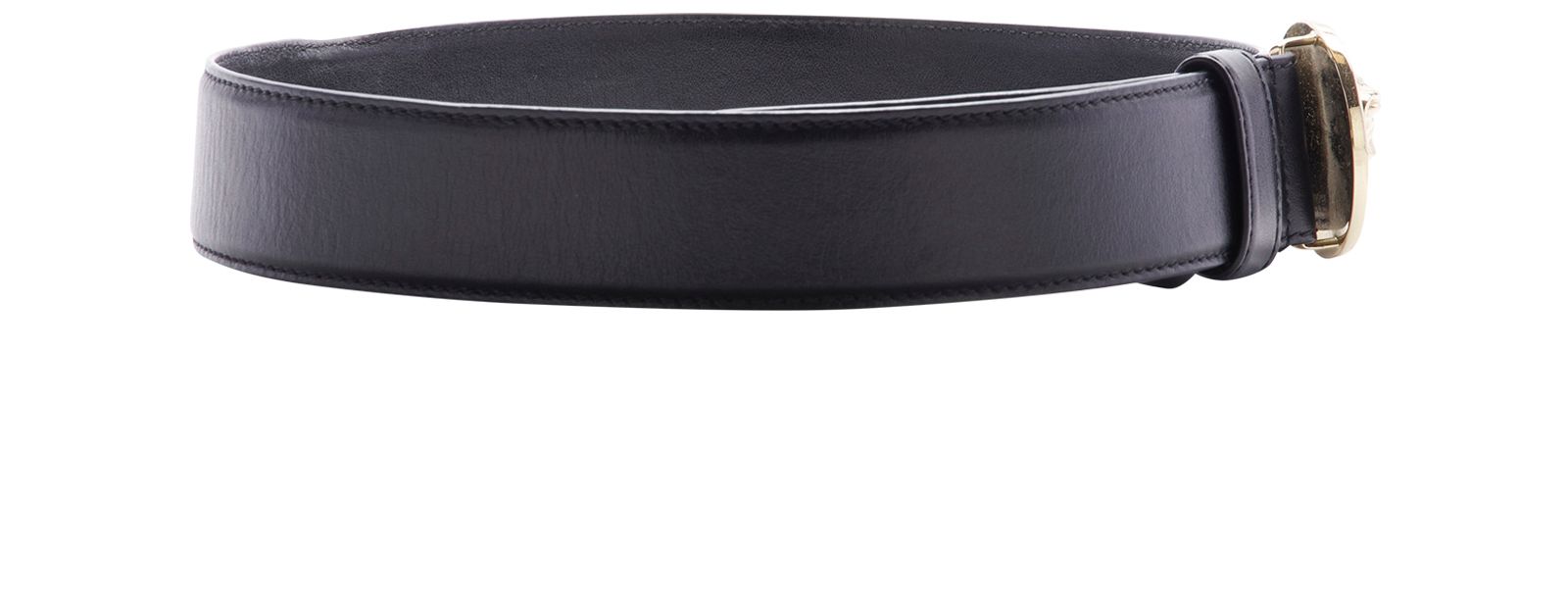 Versace Medusa Belt, &pound;220, Accessories, Black, Leather, Side view