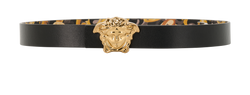 Versace Medusa Belt, Leather, Black/Yellow, 75, B, 3*