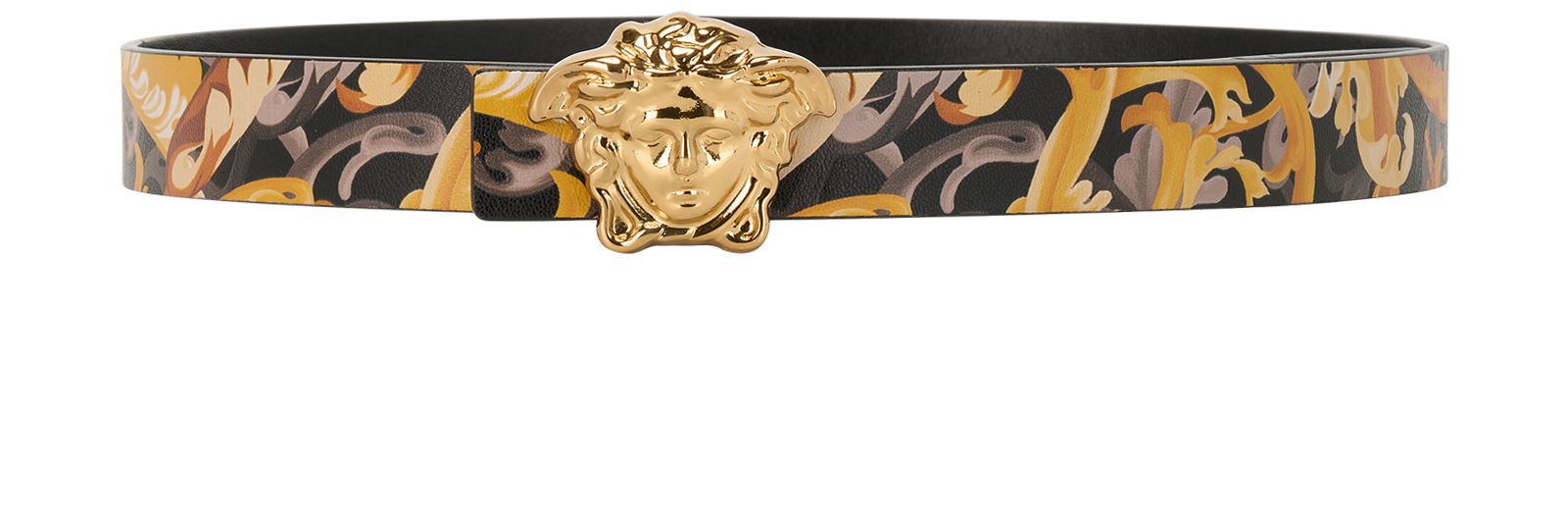 Versace Medusa Belt, &pound;120, Accessories, Black/Yellow, Leather, Other view
