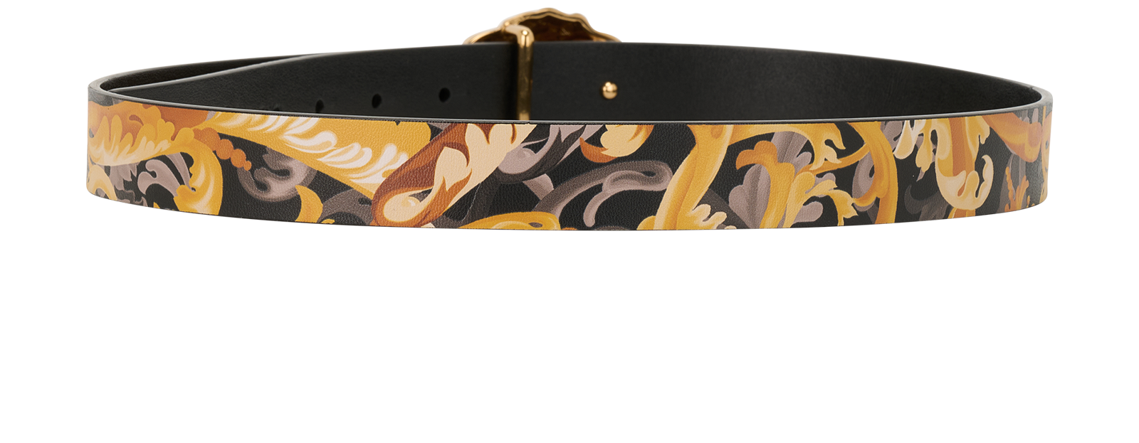 Versace Medusa Belt, &pound;120, Accessories, Black/Yellow, Leather, Other view