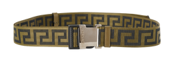 Versace Buckle Belt, Canvas, Green, ONE SIZE, 4*