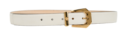 Versace Medusa Belt, Leather, White, MII, 95cm, DB/B, 2*