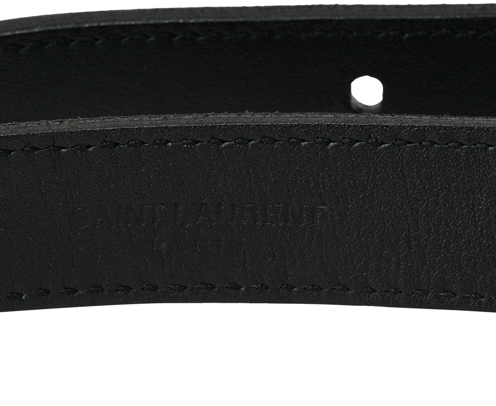 Saint Laurent Thin Belt, &pound;195, Accessories, Black, Leather, Other view