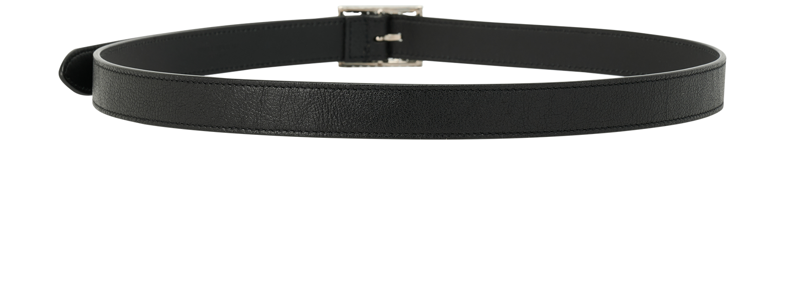 Saint Laurent Embellished Buckle Belt, &pound;170, Accessories, Black, Leather, Back view