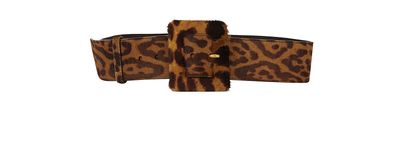 Saint Laurent Cheetah Print Chunky Belt, front view
