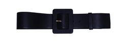 Yves Saint Laurent Wide Belt, Leather, Black, Sz 75, 3*