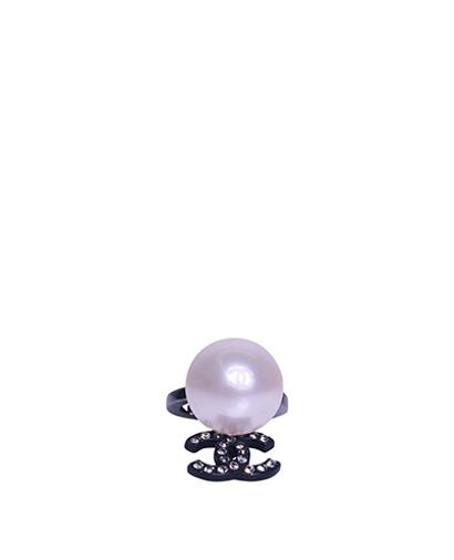 Chanel Pearl CC Crystal Drop Ring, front view