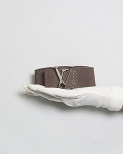 Louis Vuitton Black Mini Damier Suede Initiales Belt 105CM Louis Vuitton