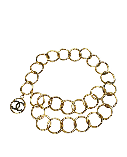 Chanel Gold Plated Oversized Vintage 1989 Belt, front view