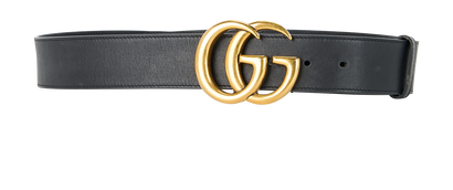Gucci GG Marmont Wide Belt, £220, Accessories, Black, Leather, Front view