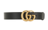 Gucci GG Marmont Belt, &pound;190, Accessories, Black, Leather, Front view