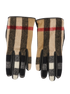 Burberry Check Gloves, £230, Accessories, Beige/Black, Leather/Wool, Front view