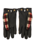 Burberry Check Gloves, £230, Accessories, Beige/Black, Leather/Wool, Back view
