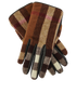 Burberry Check Gloves, £230, Accessories, Black/Brown, Leather/Wool, Other view