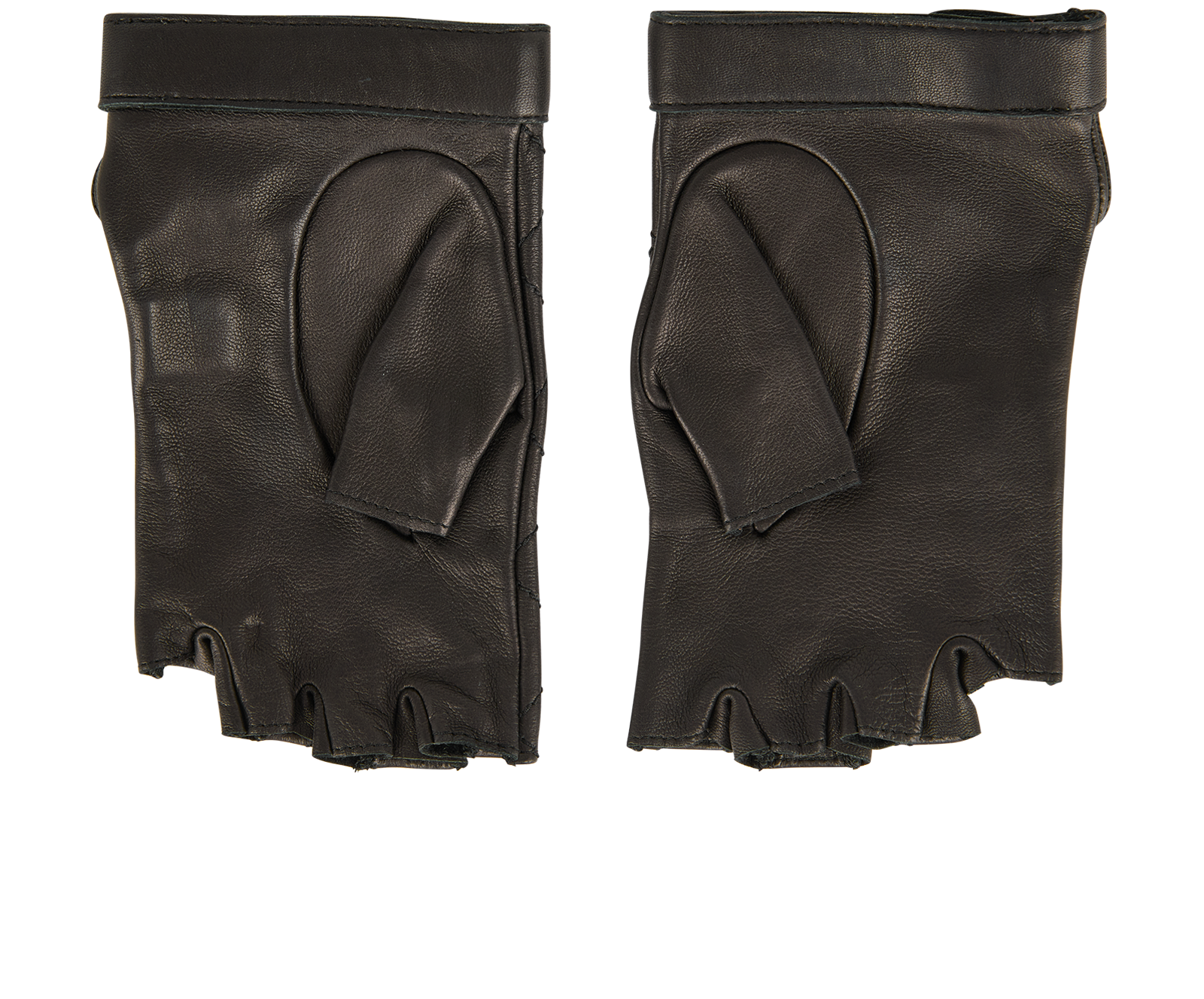Chanel Fingerless CC Turn-Lock Gloves, &pound;650, Accessories, Black, Leather, Back view