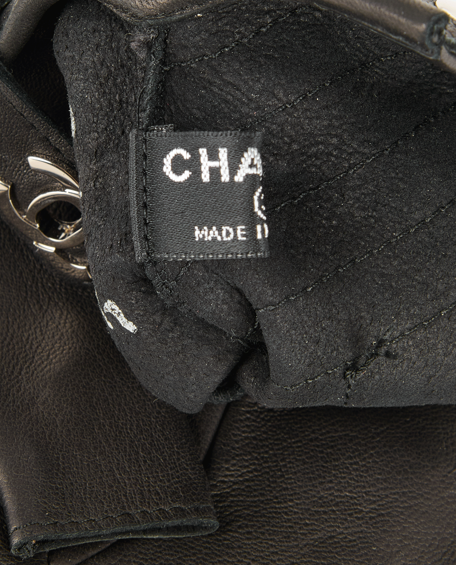 Chanel Fingerless CC Turn-Lock Gloves, &pound;650, Accessories, Black, Leather, Other view
