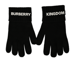 Burberry Kingdom Gloves, Cashmere, Black, Sz M/L, MII, 3*