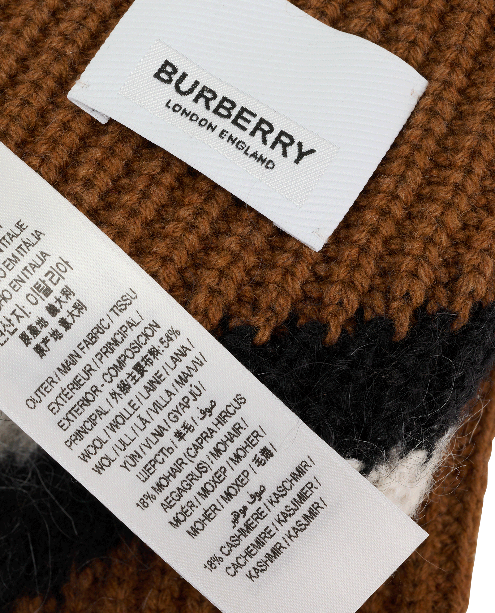 Burberry Overlay Gloves, &pound;175, Accessories, Black/Brown, Leather/Wool, Other view