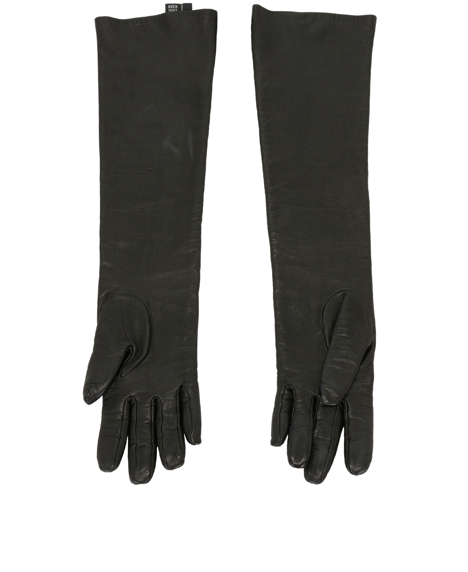 Chanel CC & Dotted Long Gloves, &pound;295, Accessories, Black, Lambskin Leather, Back view