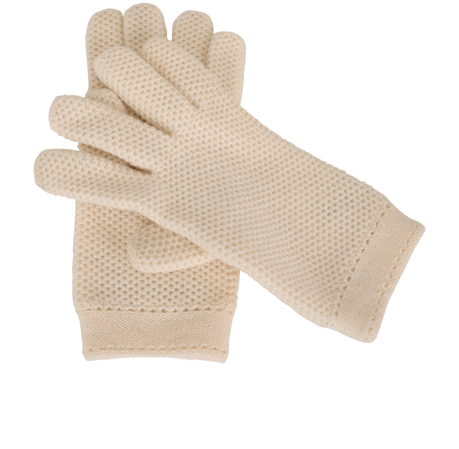 Loro Piana Knit Gloves, &pound;220, Accessories, Cream, Cashmere, Other view