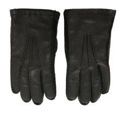 Prada Gloves, Leather, Black, Sz8, B, 3*