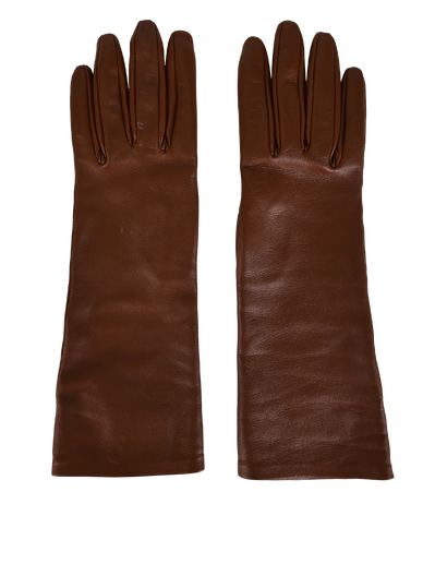 Saint Laurent Gloves, &pound;295, Accessories, Brown, Leather, Front view
