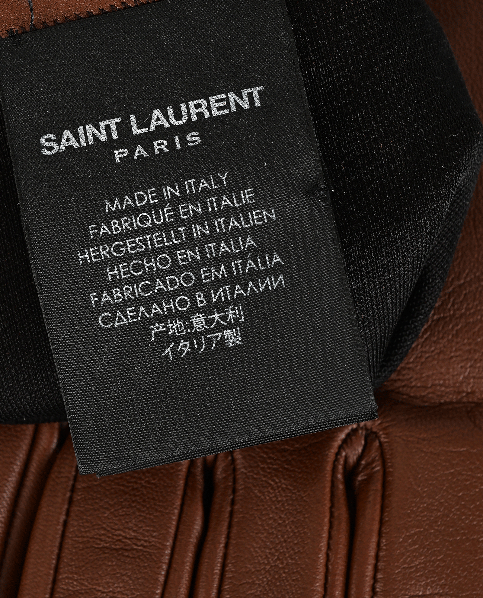 Saint Laurent Gloves, &pound;295, Accessories, Brown, Leather, Other view