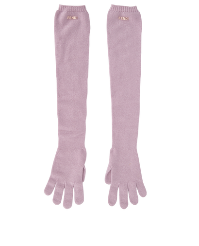 Fendi Long Gloves, £150, Accessories, Purple, Cashmere, Front view