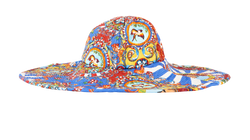Dolce & Gabbana Sicily Print Sun Hat, Viscose/Cotton, Multi, Sz M, 2*