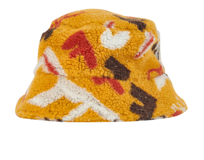 Fendi Abstract Print Teddy Bucket Hat, &pound;120, Accessories, Brown/Orange, Polyester Mix, Front view