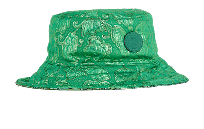 Gucci Metallic Jacquard Bucket Hat, £220, Accessories, Green, Polyester (Polymer)/Silk, Front view