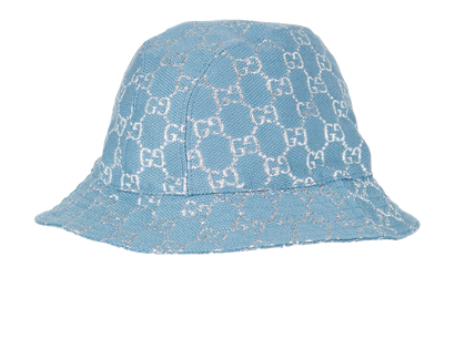 Gucci Denim GG Bucket Hat, &pound;250, Accessories, Light Blue, Wool, Front view