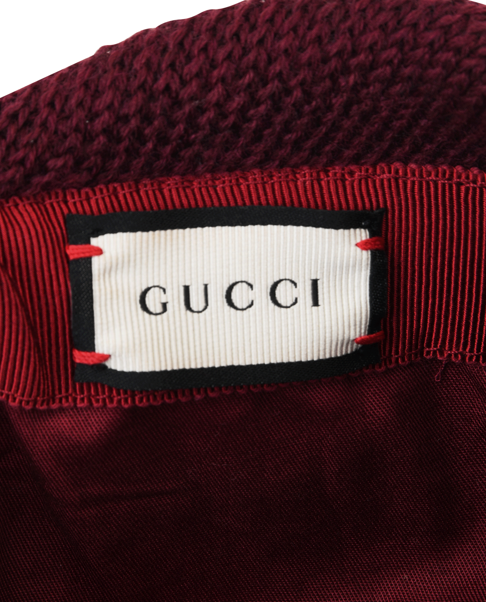 Gucci Jacquard Pom-Pom & Tassel Hat, &pound;140, Accessories, Burgundy, Cotton, Other view