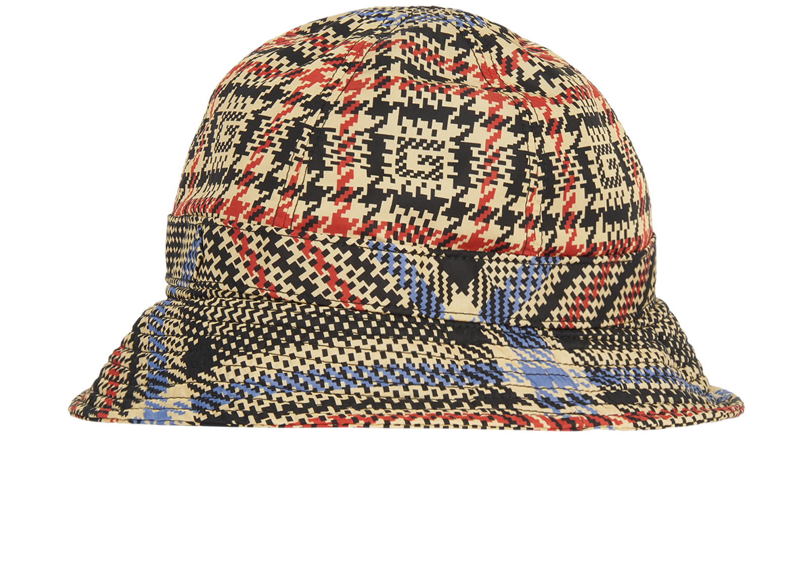 Gucci Checked Bucket Hat, &pound;180, Accessories, Black/Cream/Red, Polyester (Polymer), Back view