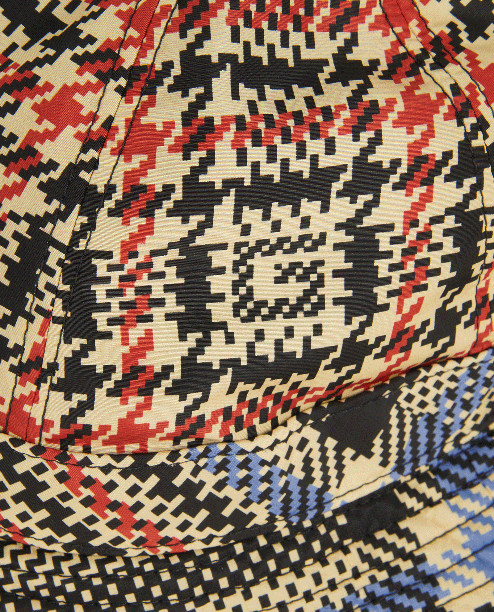 Gucci Checked Bucket Hat, &pound;180, Accessories, Black/Cream/Red, Polyester (Polymer), Other view