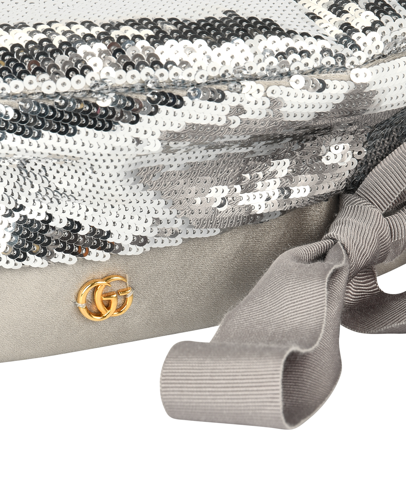 Gucci Sequin Beret, &pound;200, Accessories, Silver, Viscose, Other view