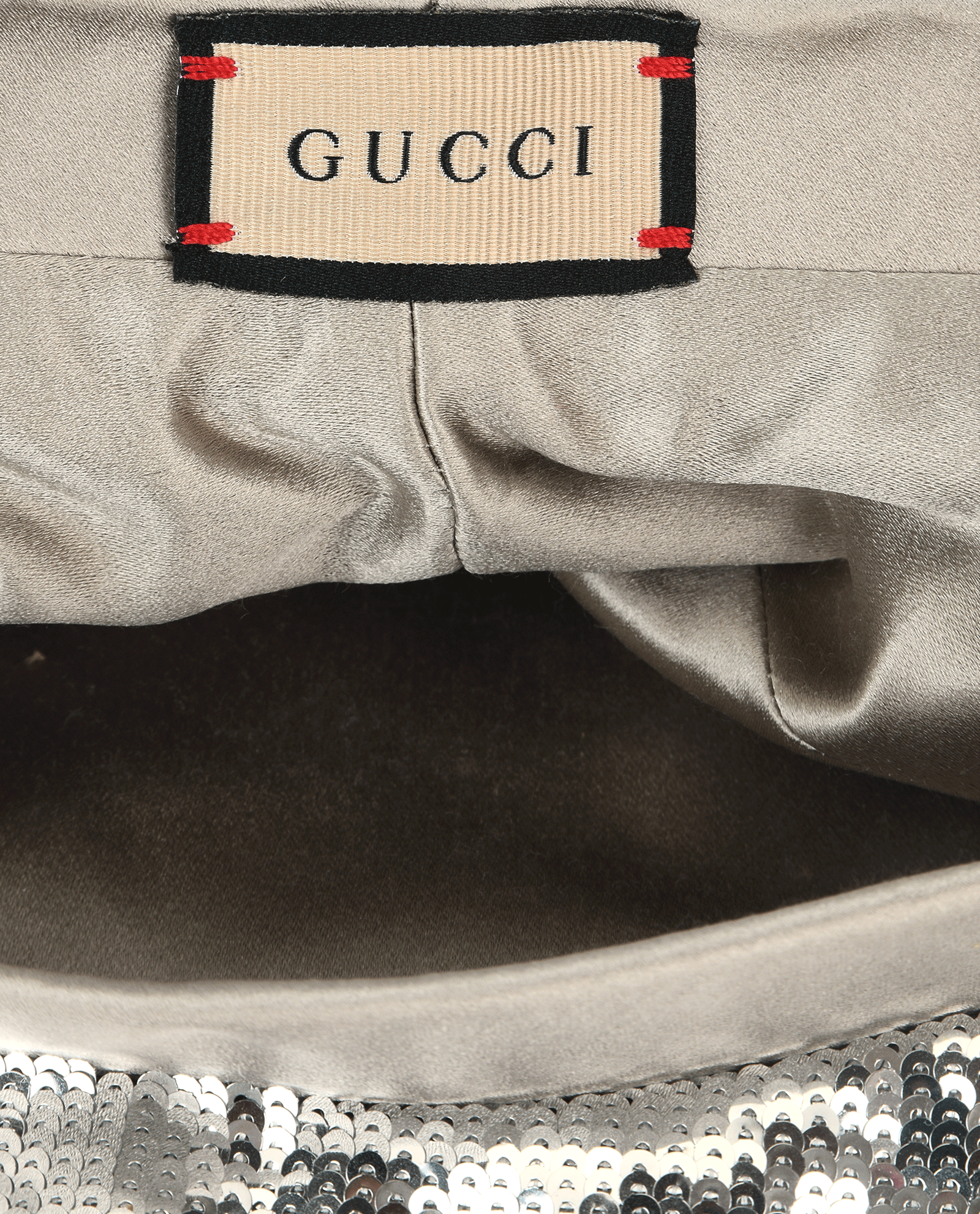 Gucci Sequin Beret, &pound;200, Accessories, Silver, Viscose, Other view